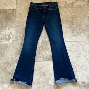 Mother brand Flare Jeans “The Cruiser”. Size 28 long, dark wash.